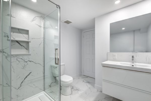 Basement Bathroom Construction in Hudson